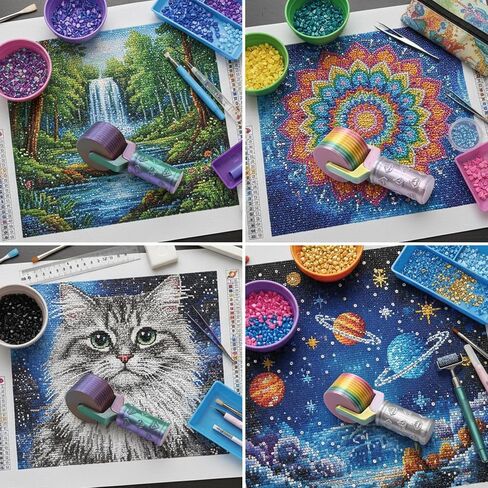 قطعتان من الأسطوانة الفنية الماسية، أداة الأسطوانة الفنية الماسية، أداة الأسطوانة للرسم الماسي، محاذاة الماس الفعالة للمشروعات اليدوية لأداة المتحمسين DIY in Kuwait