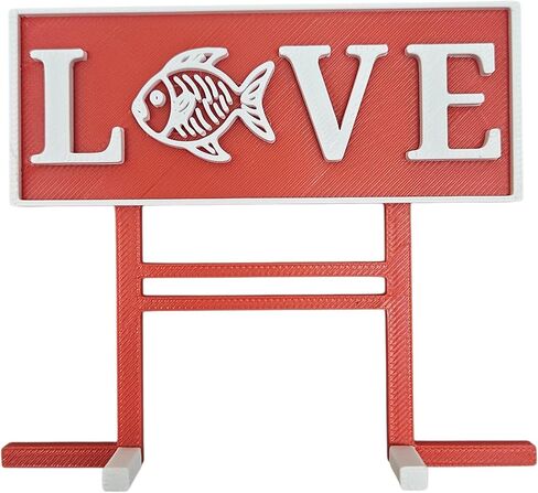 Valentines Day Fish Tank Decor LOVE Sign for Aquariums Seasonal Aquascaping in Saudi Arabia