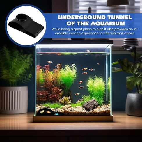 Aquarium Decor, Shrimp Dome Hide & Habitat, Aquarium Tunnel Cave, Natural Curve Underground Hideout for Shrimp, Guppy, Fish Tank Decor & Viewing Accessories in Kuwait