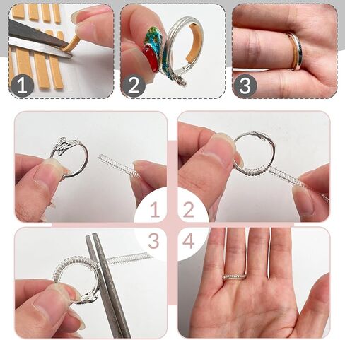 SNAIL GARDEN Crochet Ring - with Spiral Size Adjusters & Adjustment Pads, Decorative 6 Pcs Crochet Tension Ring for Smooth Crocheting & Knitting, Crocheting Rings for Finger for Consistent Stitches in Saudi Arabia