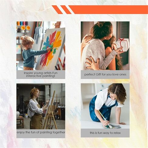 NZNANCHU 4PCS Jesus Wooden Framed Adult Paint by Number Kits,Easy Painting Kits on Canvas,Color by Numbers Acrylic Watercolor Gifts for Friends Home Wall Decor in Saudi Arabia