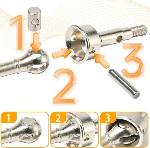 Axle Shaft Kit Stainless Steel Dog-Bone CVD Front/Rear Stub Axles Shafts Upgrade Accessories Compatible with 1/18 TRX4M Defender Bronco K10 RC Crawler Car (Silver) in Saudi Arabia