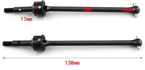 GoolRC 2pcs CVD Drive Shaft for 1/10 Flat Sports Car 102015/122015 Off-Road Vehicle 106015/166015 Truck 108015/188015 in Saudi Arabia