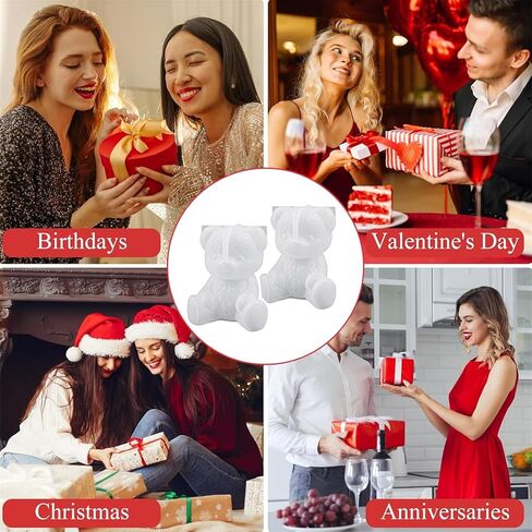 2 حزمة الدب سيليكون قوالب الراتنج الحيوان الساحرة قوالب لفوندان الشوكولاته الحلوى شمعة الصابون DIY الحرفية in Kuwait