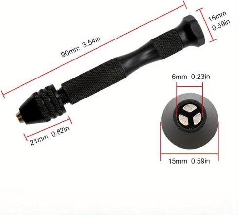 11pcs/Set Mini Aluminum Pin Vise for Resin Casting Molds Resin Drill with 10pcs Drill Bits Precision Hand Drill Tools for Epoxy in Saudi Arabia