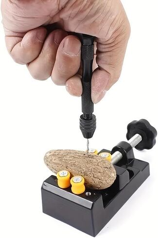 11pcs/Set Mini Aluminum Pin Vise for Resin Casting Molds Resin Drill with 10pcs Drill Bits Precision Hand Drill Tools for Epoxy in Saudi Arabia