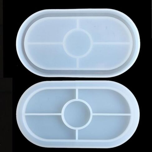 DIY Oval Mold Ashtray Coaster Flexible Silicone Tray Polygon Epoxy Resin Casting Molds Plaster Mold DIY Craft Tool in Saudi Arabia