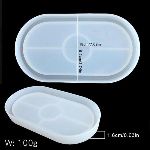 DIY Oval Mold Ashtray Coaster Flexible Silicone Tray Polygon Epoxy Resin Casting Molds Plaster Mold DIY Craft Tool in Saudi Arabia