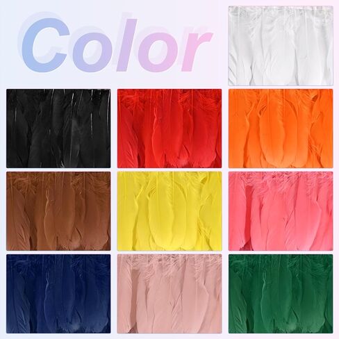 Goose Feathers Trim Fringe, 2 Yards 6-8" Natural Fluffy Feather Trim for Crafting/DIY Sewing/Party Clothing/Wedding Dress Decoration/Dream Catcher [Peach] in Saudi Arabia