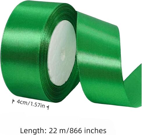 1-1/2 Inch Satin Ribbon 1 Pcs- 25 Yards Solid Fabric Ribbon Roll for Wrapping, Bridal Bouquets, Wedding Party Decoration, Sewing, Handmade Rose, Bows, and More in Saudi Arabia
