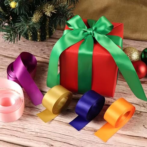 1-1/2 Inch Satin Ribbon 1 Pcs- 25 Yards Solid Fabric Ribbon Roll for Wrapping, Bridal Bouquets, Wedding Party Decoration, Sewing, Handmade Rose, Bows, and More in Saudi Arabia