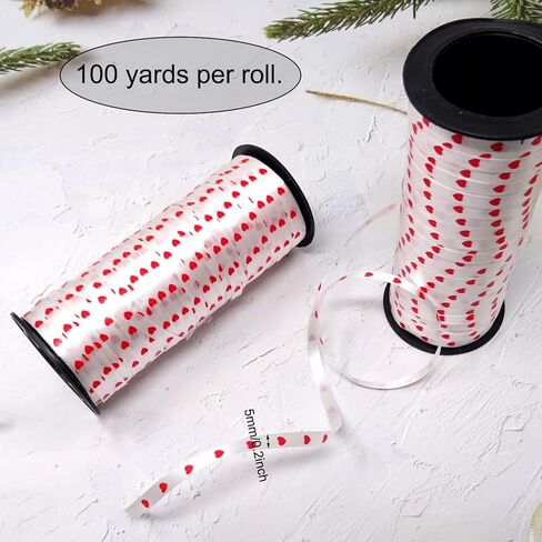 200 Yards Sweet Heart Ribbon Valentine Day Gift Decorations Supplies for Candy Chocolate Flower Balloon Decor in Saudi Arabia
