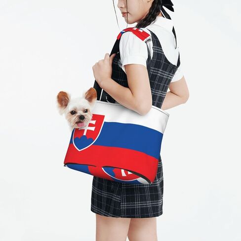Flag of SlovakiaPrinted pet Tote Bag, Perfect for Travel and Everyday outings and Shopping, is The Best Gear for Your Dog on The go. in Saudi Arabia