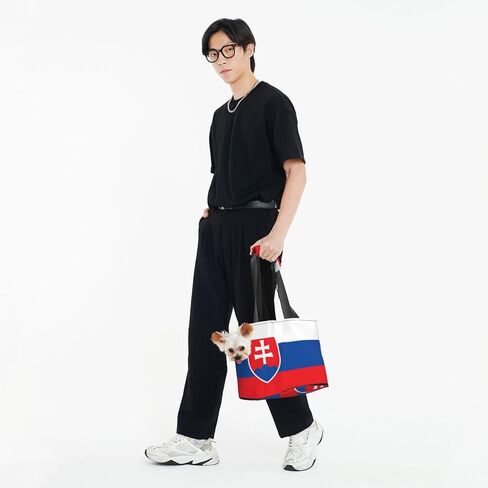 Flag of SlovakiaPrinted pet Tote Bag, Perfect for Travel and Everyday outings and Shopping, is The Best Gear for Your Dog on The go. in Saudi Arabia