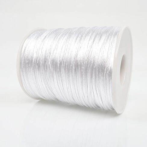 330 Feet Satin Nylon String, 1 mm Silky Smooth Durable Nylon Cord for Jewelry Making, Bracelets, Beading, Necklaces, Macrame, Kumihimo, Rattail, and Chinese Knot Craft in Saudi Arabia