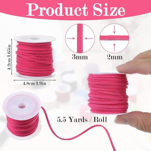 Faux Suede Leather Cord, 25 Rolls Flat for Jewelry Making, Leather Strips & Laces for Dream Catcher Supplies DIY Crafts, Thread Velvet String for Necklace, Bracelet, Beading (25 Colors) in Saudi Arabia