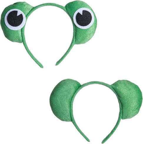 Plush Green Frog Headband, Cute Frog Ears Headbands for Halloween Costume Accessory and Animal Cosplay Party in Kuwait