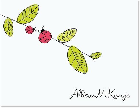 Ladybugs Personalized Note Card Set - 24 cards & envelopes in Saudi Arabia