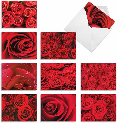 The Best Card Company - 10 Blank Note Cards with Flowers (4 x 5.12 Inch) - Floral Notecards, All Occasion Boxed Assortment - Orchid Nights M1734BN in Saudi Arabia