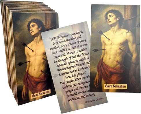 Westmon Works St Sebastian Holy Card Bulk Bundle Patron Saint Cardstock School Church Congregation Pack Made in The USA, Set of 25 in Saudi Arabia