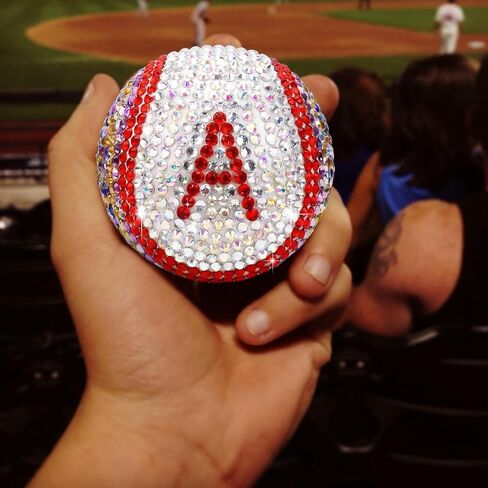 Teyva Daily Valentine's Day Bling Bedazzling Rhinestones Baseball DIY Craft Kit, Include 3 Pcs 9 Inch Baseball Multicolor Flatback with Tweezers Jewelry Glue Gift for Boyfriend Lover(Classic) in Saudi Arabia