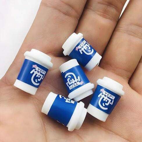 12 Pcs Miniature RC Car Coffee Cup with Green Tray – Resin Soft Drink Set for 1/10 RC Crawler Accessories, Dollhouse Kitchen Décor, Compatible with SCX10, TRX4, D90, TF2, Axial Capra, Tamiya CC01（ B ） in Saudi Arabia