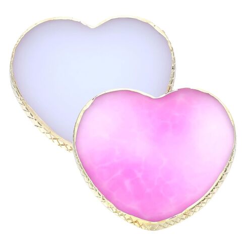 Sibba Resin Nail Art Palette 2 PCS Heart-Shaped Nail Polish Mixing Tray with Gold Edge Nails Art Display Board Cream White Deep Purple Nails Design Polish Holder Board for Professional Manicure Tools in Saudi Arabia