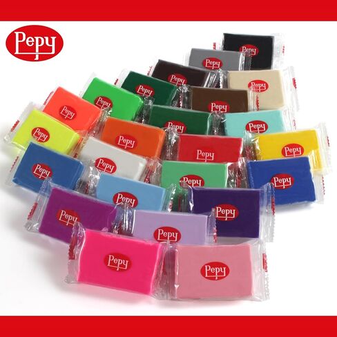 Pepy Plastilina مجموعة هدايا الطين القابلة لإعادة الاستخدام وغير الجافة ومجموعة الفصول الدراسية؛ مجموعة مكونة من 48 قالبًا، كل منها 1.4 أونصة، 2 لكل منها 24 لونًا، مثالية لمشاريع الفنون والحرف اليدوية، متعددة الألوان in Saudi Arabia