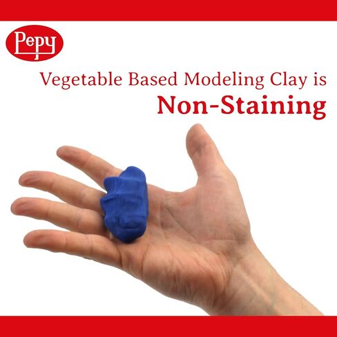 Pepy Plastilina مجموعة هدايا الطين القابلة لإعادة الاستخدام وغير الجافة ومجموعة الفصول الدراسية؛ مجموعة مكونة من 48 قالبًا، كل منها 1.4 أونصة، 2 لكل منها 24 لونًا، مثالية لمشاريع الفنون والحرف اليدوية، متعددة الألوان in Saudi Arabia