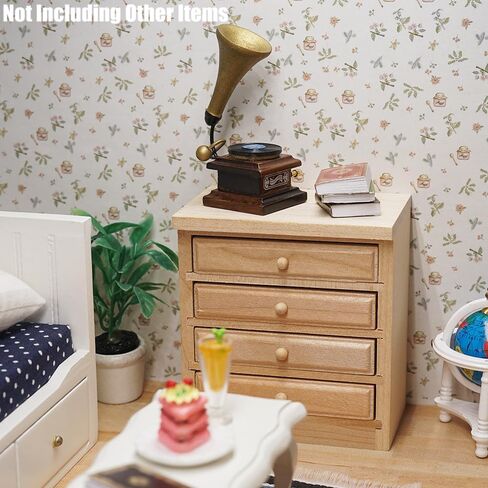 جزيرة المطبخ المصغرة من Odoria Dollhouse: طاولة بمقياس 1/12 مع درج مغسلة للحمام في المطعم العتيق - أثاث خشبي صغير غير مكتمل قطعتين in Saudi Arabia