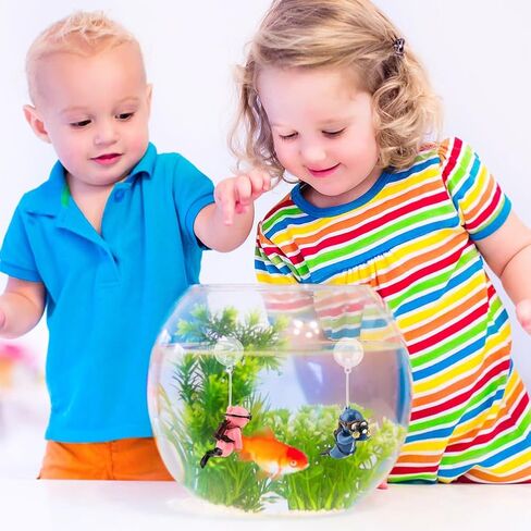 PUXING 4pcs Floating Fish Tank Decoration Retro Submarine Set and Floating Diver Lovely Diver Fish Tank Decorations Safe Fishs Toy for Be-TTA (Color:Colorful) in Kuwait