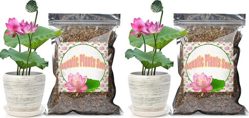 تربة مائية للنباتات - 2.2 رطل، تربة حوض السمك الطينية مناسبة للبرك الصغيرة والنباتات المائية مثل اللوتس وزنبق الماء، آمنة للأسماك والحياة المائية in Kuwait