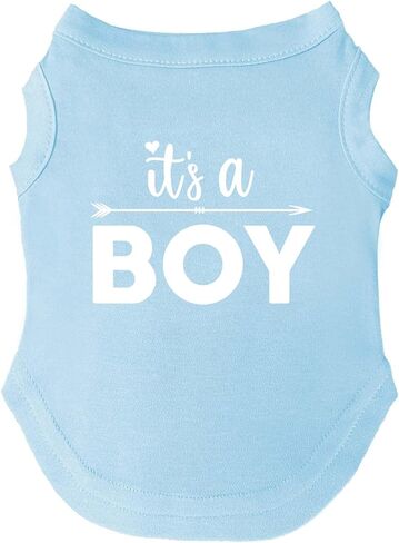 It's A Girl Dog Tee Shirt | Sleeveless Breeds | Gender Reveal | Baby Announcement | Boy or Girl |Light Pink, 4X-Large 423 in Kuwait