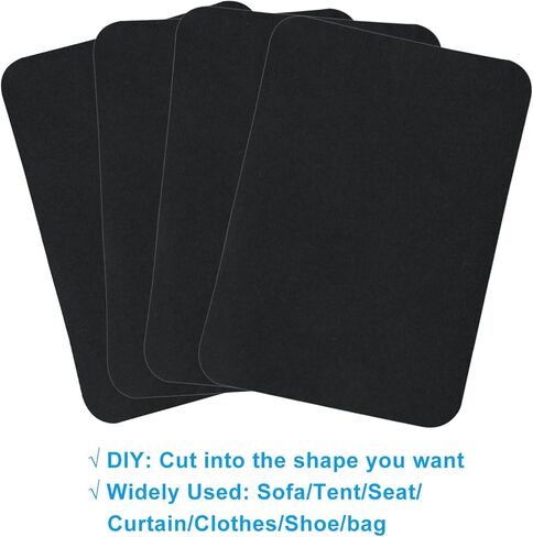 Fabric Repair Patches, Self Adhesive Sofa Patches for Clothes Denim Jean Pant Mending and Decorating - 6Pcs Black in Saudi Arabia