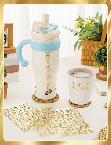 6 Sheets 3D Gold Letter Stickers, Foam Alphabet Stickers and Number Sticker for Scrapbooking, Puffy Letter Sticker Self-Adhesive for Grad Cap Decorations in Saudi Arabia