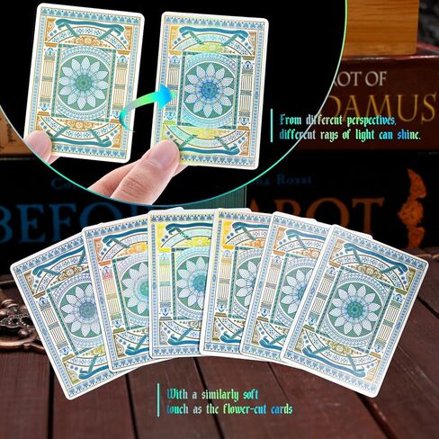 WJPC Hot Stamp Foil Edge of Blue Green Playing Cards، أوراق لعب مقطوعة على شكل زهرة، عناصر من الأساطير اليونانية القديمة، مجموعة من البطاقات، بطاقات لعبة البوكر وهدايا الحفلات (الأساطير اليونانية القديمة) in Kuwait