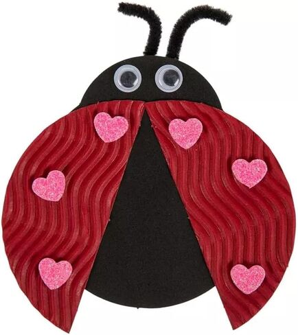 Heart Ladybug Craft Kit - Dress Up Valentine's Day DIY Fun - Makes 12 in Saudi Arabia