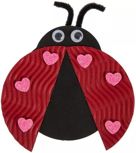 Heart Ladybug Craft Kit - Dress Up Valentine's Day DIY Fun - Makes 12 in Saudi Arabia