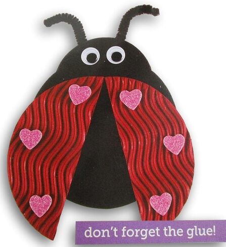 Heart Ladybug Craft Kit - Dress Up Valentine's Day DIY Fun - Makes 12 in Saudi Arabia