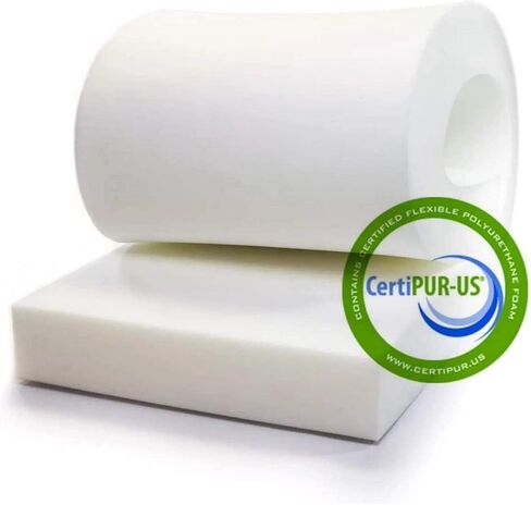 Isellfoam RaceCityFoam Upholstery Foam Cushion 6" T x 30" W x 80" L Extra Firm 50ILD High Density Upholstery Foam Cushion CertiPUR-US Certified Foam, Made in USA in Saudi Arabia