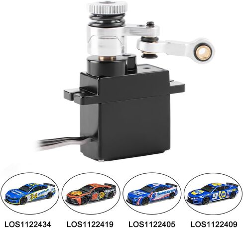 GLOBACT 1.2KG Metal Gear Servo مع ذراع توفير المؤازرة الألومنيوم 20T ووصلة سحب التوجيه لـ Arrma Granite Grom/Mojave Grom/Typhon Grom Losi RC Truck Racecar ترقية SPMSSX110 ARA340203 in Saudi Arabia