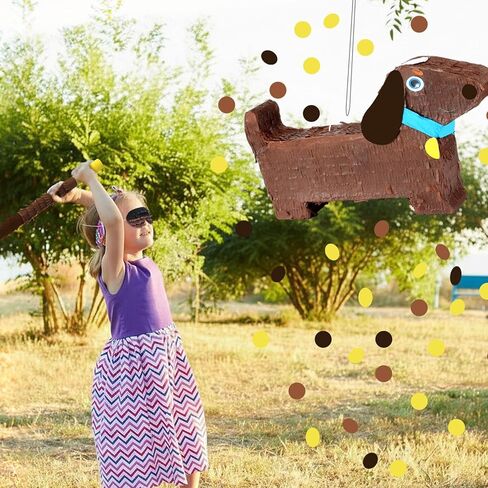 Soulchen Dachshund Puppy Party Piñata كلب صغير Piñata مع معصوب العينين والخفافيش جرو الكلب موضوع حفلة عيد ميلاد لعبة الزينة لسينكو دي مايو in Kuwait