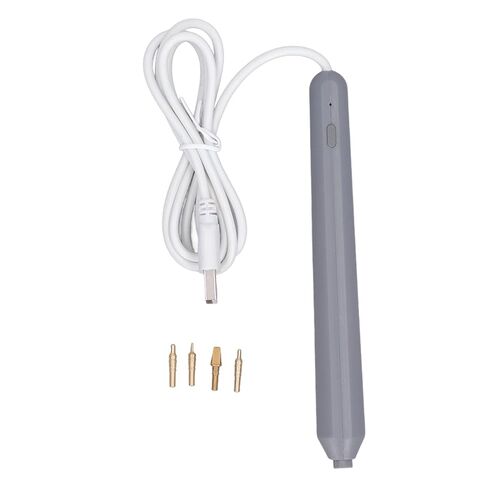 Hot Foil Pen, USB Heat Foil Stamping Embossing Tool with 4pcs Pen Tips for Crafting on Paper Photo Wood Plastic in Saudi Arabia