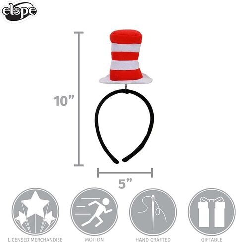 Dr. Seuss Cat in the Hat Springy Costume Headband in Saudi Arabia