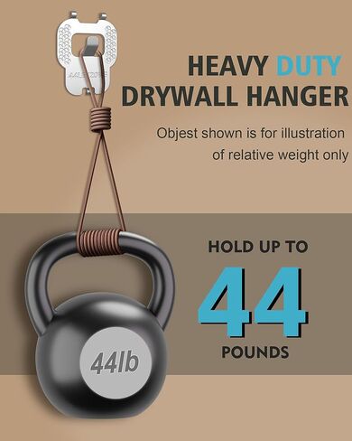 20Pcs New Drywall Picture Hangers : Wall Picture Frame Hangers 44Ib - No Damage Heavy Duty Wall Hanger for Art exhibitions, Photographs, Posters, Offices, Christmas Decorations, and Other Settings. in Saudi Arabia