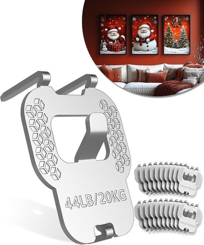 20Pcs New Drywall Picture Hangers : Wall Picture Frame Hangers 44Ib - No Damage Heavy Duty Wall Hanger for Art exhibitions, Photographs, Posters, Offices, Christmas Decorations, and Other Settings. in Saudi Arabia
