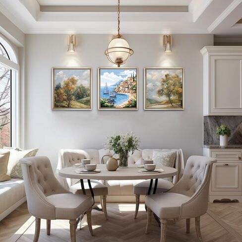 51buyoutgo 11CT Stamped Cross Stitch Kits for Adults - 16x16 IN Beginner Embroidery Kit with Funny Washable Bay Landscape Pattern, Pre Printed Fabric, Fit for DIY Home Decor, Mom Gifts & Stress Relief in Kuwait