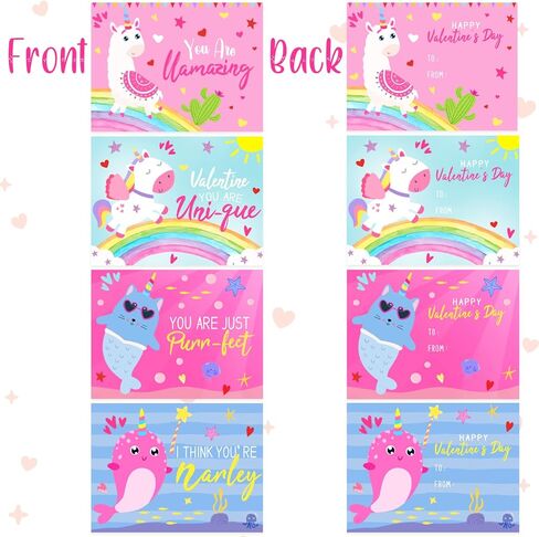 Valentines Day Gifts for Kids - 24 Pack Valentines Day Stationery Gift with Cards Pencils Stickers Erasers Stampers Sharpener Cups Classroom Prize School Exchange Boys Girls Party Favors in Saudi Arabia