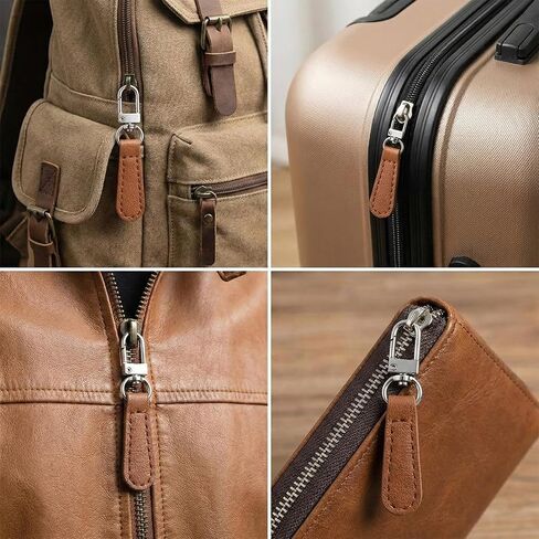 ZJO سحاب سحب بديل قابل للفصل 16 قطعة طقم إصلاح سحاب جلدي للأمتعة وحقائب الظهر والسترات والمحافظ والمثبت العالمي بألوان متنوعة in Kuwait