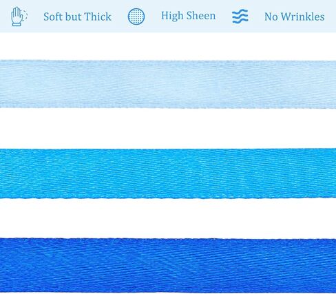 72 Yards Blue Ribbon Set: Dusty and Light Blue Ribbon 3/8 Inch x 3 Rolls for Crafts, Gift Wrapping, Floral Bouquets, Weddings, and Decorations in Saudi Arabia